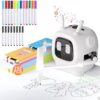 Drawing Robot for Kids: Interactive Educational Toy - Auto Drawing Machine with 192 Cards & 10 Pens - Montessori Learning Gifts for 3-8 Year Old Boys Girls
