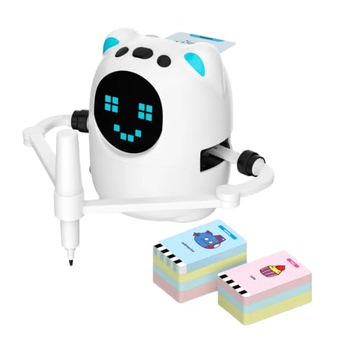 Drawing Robot Interactive Sketch Toy with Guided Drawing Practice, Early Art Learning for Preschool Home Activities, Compact Desktop Size Interactive Robot Toy Guided Sketching Early Art Learning Home