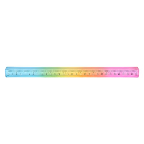 Drawing Ruler 30 Cm Acrylic Straight Ruler with Transparent Gradient Look and Fine Centimeter Lines for Drafting Practice and School Supply Use Metric School Drafting Guide Straight Study Supply Paper