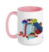 DreamWorks KouKou Holiday Present Chaos Ceramic Mug, Pink/White, 15oz