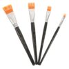 DRESSOOS 4pcs Serrated Comb Paint Brush Set with Wood and Plastic Handles, Multi-Functional Compatibility for Acrylic and Oil Painting, Lessens Hand Strain, for Beginners and Professional