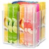Drink Packet Organizer, Rotating Turntable Organizer with 4 Compartments