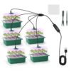 Drip Depot Seed Starting Kit with Grow Lights, 5 Trays, 70.9" Cable