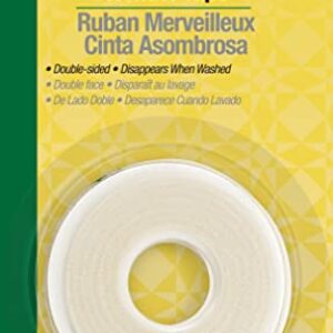 Dritz Wash-A-Way Wonder Tape, Double-Sided, 1/4" x 25-Yards, 1 Roll, White