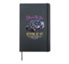 Drive Like You Stole It Custom Hot Rod with Skull and Flames Hardcover Journal, Black