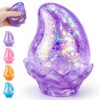 Drop Squishy Stress Balls,Raindrop Squishy Cube Squishies Anxiety Stress Relief Ice Squishy Malt Balls,Soft Sensory Calming Toys for Kids Teens, Party Favors & Classroom Prizes for Kids - Purple