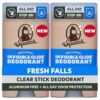 Dr. Squatch Invisible Glide Natural Men’s Deodorant – Smooth Glide, No Stains – Aluminum Free Deodorant Men – Safe for Sensitive Skin – Fresh Falls, 2.65oz (2-Pack)