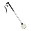 Drum Mallet Stick Stainless Steel Handle Felt Head Marching Percussion Drumsticks for Practice, Band Rehearsal, Drumline Training, Rhythm Exercise, Replacement Percussion Accessories