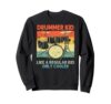 Drumming Art For Boys Girls Kids Drumline Drum Set Drummer Sweatshirt