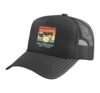 Drumming Art for Boys Girls Kids Drumline Drum Set Drummer Trucker Hat with Adjustable Mesh Back, Black