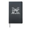 Drum Set Line Art Musician Hardcover Journal, Black