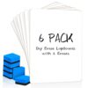 Dry Erase LapBoards, PANDRI 6 Pack Double Sided 12.5 x 9 Inch Whiteboards with 6 Erasers, Dry Erase Boards for Office Students Classroom Teacher Supplies