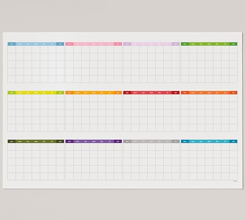 Dry Erase Undated Wall Calendar Planner (27×39 in) – Double-Sided Reusable Yearly Planner with Undated Planning Board & 2026 Calendar Reference, Large Laminated Write & Wipe Wall Calendar for Home, Office, Classroom — Rolled Poster.