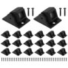 DTGN 30 Pcs Baluster Swivel Shoes for 1/2" Square Baluster, Black | Adjustable Angles Aluminum Stair Shoe with Screw for Staircase Interior, Outdoor Handrail, Deck Railing