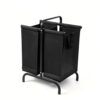 Dual Compartment Laundry Hamper, Large Capacity Metal Frame Laundry Basket, Removable Waterproof Oxford Fabric Clothes Sorter for Bedroom, Bathroom, Apartment and Dorm