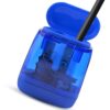 Dual Holes Pencil Sharpener with Lid, Portable Manual Pencil Sharpener for Kids Adults, Durable Handheld Pencil Sharpener Easy to Clean, Ideal for Classroom, Home & Office Daily Use
