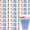 DUA MAIGA 280 Pcs Washable Acrylic Paint for Kids Arts and Crafts, 20 Gouache Watercolor Paint Sets of 12 Colors for Party Classroom Painting Supplies, 20 Flat and 20 Pointed Brushes