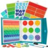 Ducational Highiy Magnetic Fraction Educational Puzzle,Magnet Montessori Fraction Puzzle for Hands and Brain Use，Teaching Aid for Classroom Homeschool