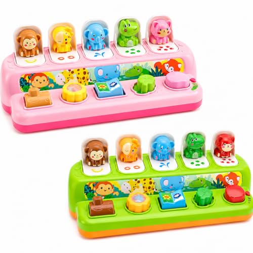 Duchong Toys for 1 Year Old, Pop Up Toys for Girls and Boys,Montessori Cause and Effect Toys for Baby 6 7 8 9 10 11 12 Months, Christmas Birthday 1st Gifts