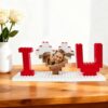 Duckbe Custom I Love U Gift for Girlfriend Boyfriend Photo Building Blocks Personalized Picture Puzzles Valentines Day Gifts for Wife Husband Memorial Photo Anniversary Birthday Building Block