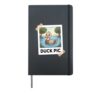 Duck Pic Funny Sarcasm Irony Duck Sarcastic Photo Fun Hardcover Journal, Black
