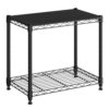 DUMOS 2-Tier Metal Wire Storage Shelves, Adjustable Standing Storage Rack Shelf, Heavy Duty Steel Shelving Unit Organizers for Kitchen Bathroom Pantry Garage, 23.1" Wx13.1 Dx22.1 H, Black