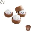 Dumpling Clicker, Dumpling Keyboard Fidget Toy, 3D Printed Clicker Keychain, Mini Button Toy with Crisp Sound, Cute Stress Relief Accessory for Keys, Bags, Desks, Office, Travel (A Set 3Pcs, Mini)
