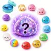 Dumpling Fidget Squishy Mystery Box, Random 1 of 18 Colors, Glitter Cute Dumpling Toy Squishies, Soft Stretchy Sensory Squeeze Toys for Anxiety Stress Relief, Party Favors Birthday Gifts Adults Kids