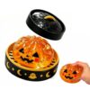 Dumpling Squishy Fidget Toys for Adults, Halloween Spooky Glitter Smushers Squishy with Steamer Basket, Cute Ghost Bao Bun Squishes Anxiety Relief Stress Toy Gift