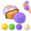 Dumpling Squishy Stress Toy, Soft Squeeze Fidget Toy Puple
