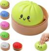 Dumplings Squishy Stress Balls,Mystery Squishy Dumpling Box,Sensory Squeeze Toys for Stress Relief,Sensory Toy Mystery Dumplings Squishy Soft Squeeze Decompression Dough for Adults(Yellow)