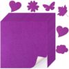 Dunzoom 18 Sheets Purple Glitter Cardstock Sticker Paper 11.6" x 11.6" Self Adhesive Heavyweight Sparkly Construction Paper for Back to School Scrapbooking DIY Craft