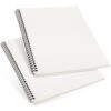 Dunzoom 2 Pcs Spiral Notebooks Graph Paper & Bullet Dotted Journal Notepads, 160 Pages, 80 Gsm Thick, Plastic Cover Hardcover Waterproof (Graph Paper,8.7 x 11.4 Inches)