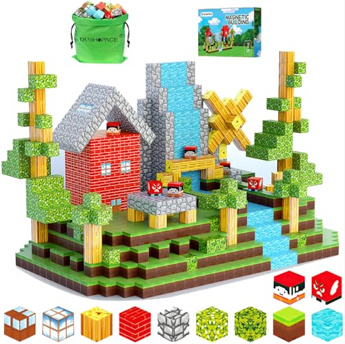 DUSH PACE Magnetic Building Blocks STEM Toys for Kids Ages 3-12 – 120 PCS Educational Construction Set with Storage Bag, Safe & Durable Learning Toys for Toddlers Children Boys Girls