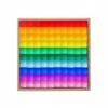 DuskHaven Acrylic Building Blocks Construction Cube Set Transparent Sensory Toy for Color Mixing Shape Teaching Early Construction Play Suitable for Children’ Playroom Classroom