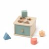 DuskHaven Children Shape Sorter Wooden Sorting Toy Shape Matching Box Educational Blocks Preschool Activity with Multiple Cutouts and Storage Suitable for Classroom Home Play, Shape Matching Box
