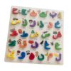DuskHaven Wooden Arabic Alphabet Puzzle Board, 11.81 in Colorful 3D Letter Matching Game for Kids Early Education