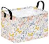 DUYIY Rectangle Storage Basket Fall Wildflower Decor Cute Bins for Girls