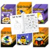 Dvbonike 48Pcs Halloween Activity Books Mini Fun Games Coloring Book Set