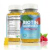 Dyeazirn Biotin Hair Skin and Nails Vitamins,Hair Growth Gummies for Women & Men 2mg(2000mcg), Biotin Gummies Supplement, Vitamin B7,Supports Healthy Hair, Skin and Nails(1 Bottle), 60 Chewable Bears