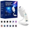 Dynamic 5D Holographic Star Night Light Projector with 12 Films, 360° Adjustable HD Galaxy & Ocean Projection Lamp for Bedroom Ceiling, Plug & Play