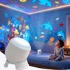 Dynamic Rotating Led Projector Light - 2027 New Led Starry Ocean Projector, 360° Rotating Ocean Wave Night Projection Night Light, Multi-Angle Projection Base, for Bedroom, Home Theater