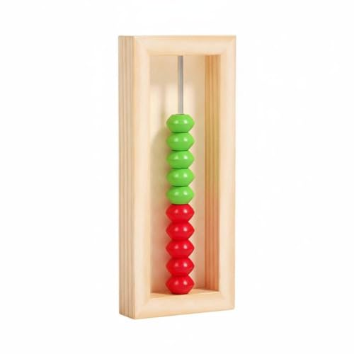 DYNWAVE Children Counting Frame Single Row Abacus Wooden Bead Counter Educational Tool for Number Recognition Counting Practice Skill Development Suitable for Preschool Classroom Home Study