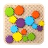 DYNWAVE Children Educational Gear Building Toy Set Interlocking Gears Kit Wooden Construction Playset Rotating Mechanism Problem Solving Game Suitable for Preschool Classroom Home Play ages3-6