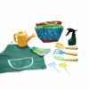 DYNWAVE Children Gardening Kids Garden Tool Kit Rake Trowel Gloves Watering Can with Strong Metal Heads and Wooden Handles Canvas Tote Storage Bag Suitable, Prince 10-Piece