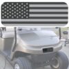E-Z-GO Golf Cart Front Name Plate with Black & Grey American Flag Design, Fits 2014-2022 TXT, 2010-2015 2FIVE, 2008-2017 RXV, 2012-2016 Terrain, 2010-2022 Valor, and 2017-2022 Elite