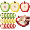 Eaasty 24 Pcs Apple Shaped Sticky Notes 3 Colors Assorted Apple Self-Stick Notepad 2.9 x 3.2 Inch Die Cut Memo Pads Bulk Stationery for Teacher Classroom Prizes Student Rewards Desk Accessories