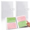 Eaasty 2 Pack 4x6 Index Card Holder Organizer 320 Cards Clear Binder for Flashcard, Notecard and Recipeplastic Sleeves Indexcard Booklet Folder