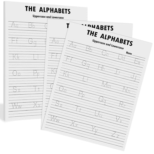 Eaasty 50 Pcs Alphabet Tracing Paper Trace Letters Alphabet Handwriting Practice Workbook Back to School for Kids Ages 3-5 Practice Paper to Write Letters for Pre K and Kindergarten (8.5x11 Inches)