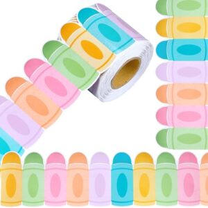 Eaasty 60 Feet Pastel Crayon Bulletin Board Border Trim for Classroom